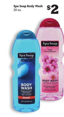 Family Dollar Spa soap body wash offer