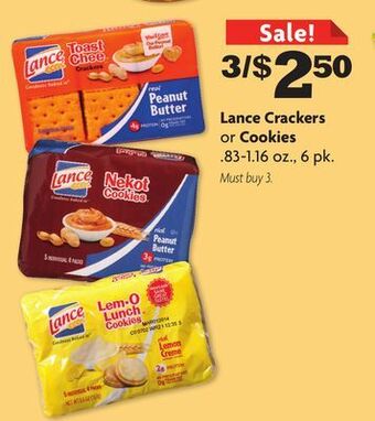 Family Dollar Lance crackers or cookies offer
