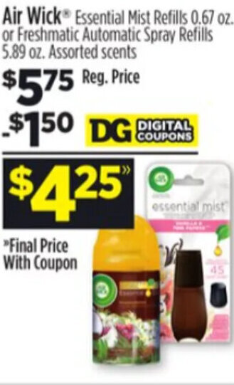 Dollar General Air Wick offer