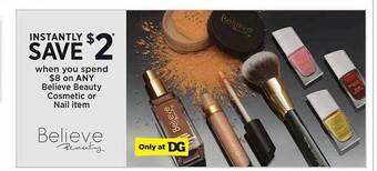 Dollar General Believe beauty cosmetic or nail item offer