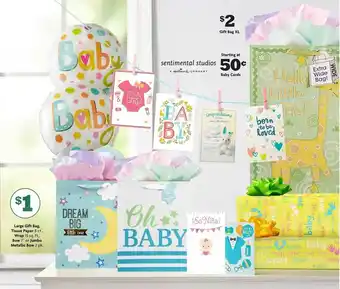 Family Dollar Gift bag, baby cards, large gift bag, tissue paper, wrap, bow or jumbo metallic bow offer