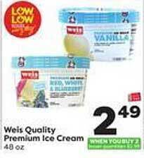 Weis Markets Weis quality premium ice cream offer