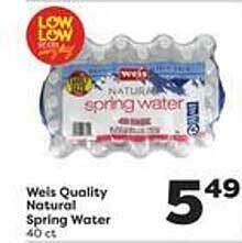 Weis Markets Weis quality natural spring water offer