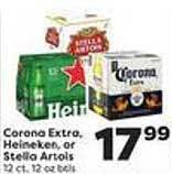 Weis Markets Corona extra, heineken or stella artois offer