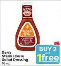 Weis Markets Ken's steak house salad dressing offer