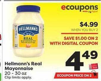 Weis Markets Hellmann's real mayonnaise offer