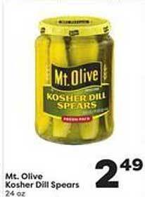 Weis Markets Mt. olive kosher dill spears offer