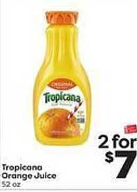 Weis Markets Tropicana orange juice offer