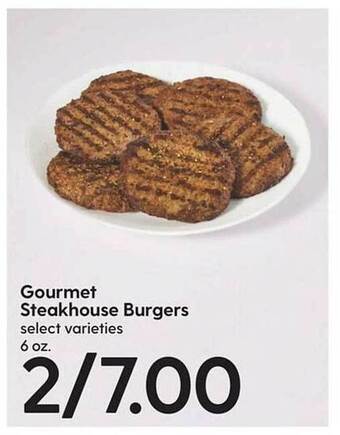 Hy-Vee Gourmet steakhouse burgers offer