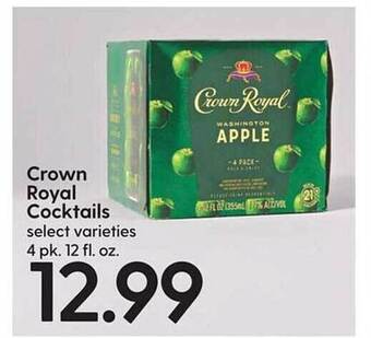 Hy-Vee Crown royal cocktails offer