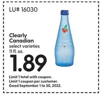 Hy-Vee Clearly canadian offer