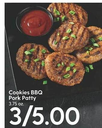 Hy-Vee Cookies bbq pork patty offer