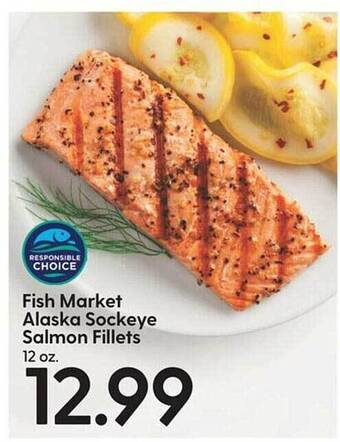 Hy-Vee Fish market alaska sockeye salmon fillets offer