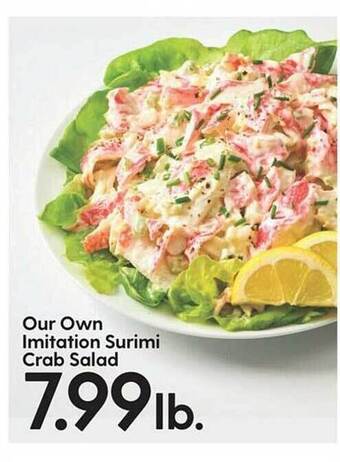 Hy-Vee Our own imitation surimi crab salad offer