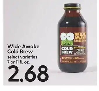 Hy-Vee Wide awake cold brew offer