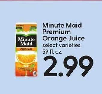 Hy-Vee Minute maid premium orange juice offer