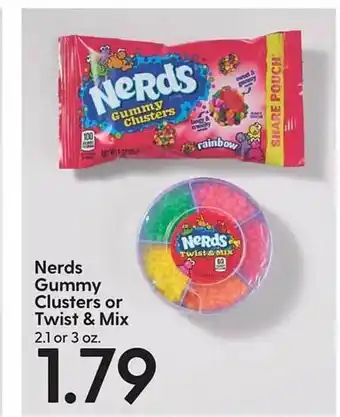 Hy-Vee Nerds gummy clusters or twist & mix offer