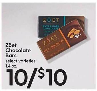 Hy-Vee Zöet chocolate bars offer