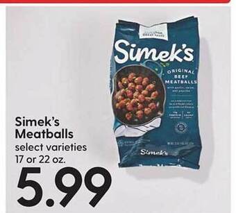 Hy-Vee Simek's meatballs offer