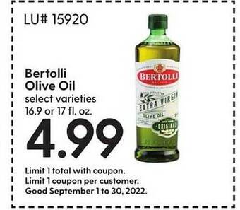 Hy-Vee Bertolli olive oil offer