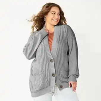 Kohl's Juniors' plus size so® button front cardigan offer