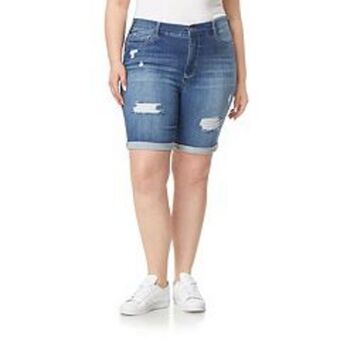 Kohl's Juniors' plus size wallflower high-rise insta-soft irresistible bermuda shorts offer