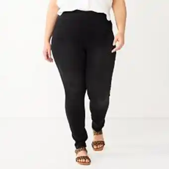 Kohl's Juniors' plus size so® high-rise pull on jeggings offer
