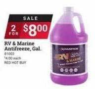 Ace Hardware Rv & marine antifreeze gal offer