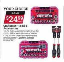 Ace Hardware Craftsman tools & accessories offer