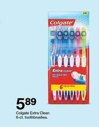 Target Colgate extra clean 6-ct. toothbrushes offer