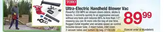 Ace Hardware Toro ultra-electric handheld blower vac offer
