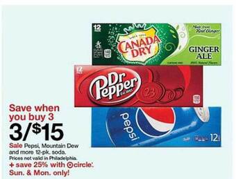 Target Pepsi, mountain dew and more 12-pk. soda offer