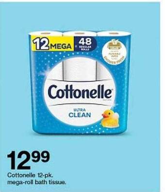 Target Cottonelle 12-pk. mega-roll bath tissue offer
