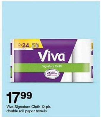 Target Viva signature cloth 12-pk. double roll paper towels offer