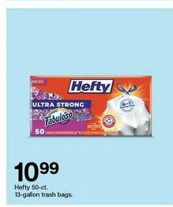 Target Hefty 50-ct. 13-gallon trash bags offer