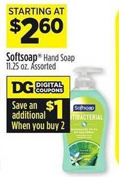 Dollar General Softsoap hand soap offer