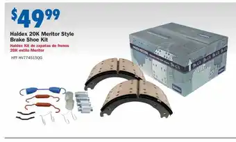 Haldex 20k meritor style brake shoe kit