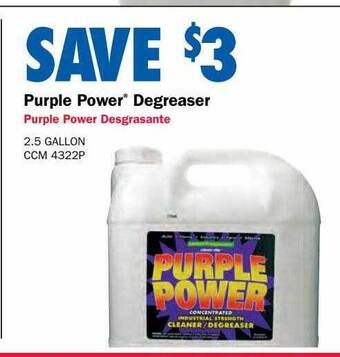 Carquest Purple power degreaser offer