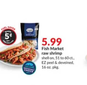 Hy-Vee Fish market raw shrimp offer