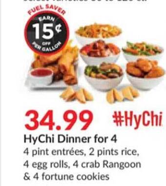 Hy-Vee Hychi dinner for 4 offer