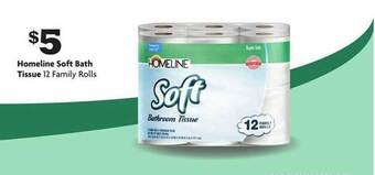 Family Dollar Homeline soft bath tissue offer
