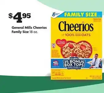 Family Dollar General mills cheerios family size offer