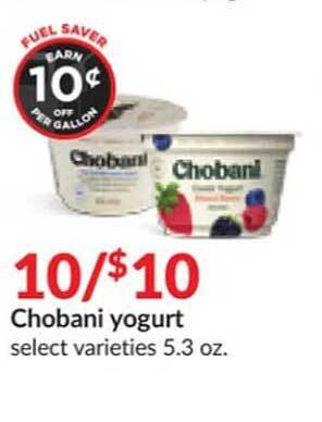 Hy-Vee Chobani yogurt offer