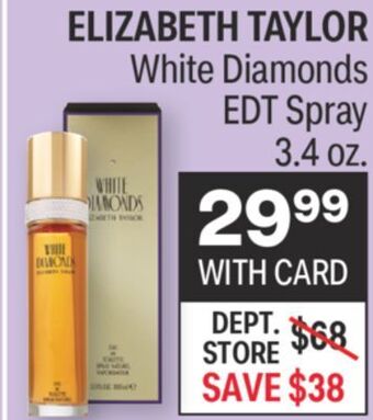 CVS Elizabeth taylor white diamonds edt spray 3.4 oz offer