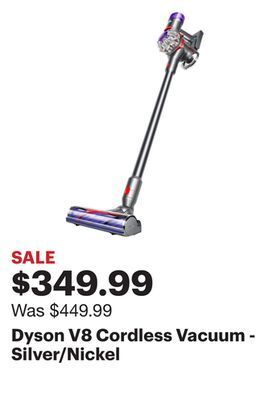 Best Buy Dyson v8 cordless vacuum - silver/nickel offer