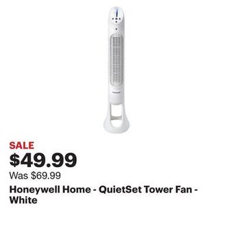 Best Buy Honeywell home - quietset tower fan - white offer