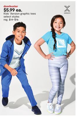 JC Penney Kids' xersion graphic tees offer