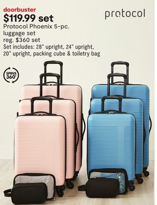 JC Penney Protocol phoenix 5-pc. luggage set offer
