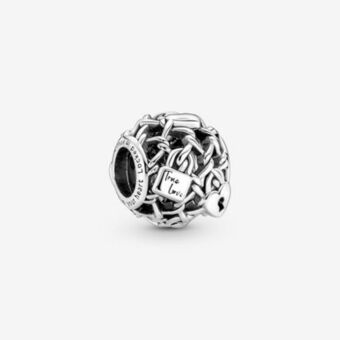 Pandora Openwork chain link padlock charm offer