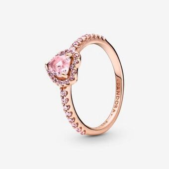 Pandora Sparkling elevated heart ring offer